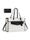 Σετ Γυναικεία Τσάντα Shopper Ώμου Beige/Black