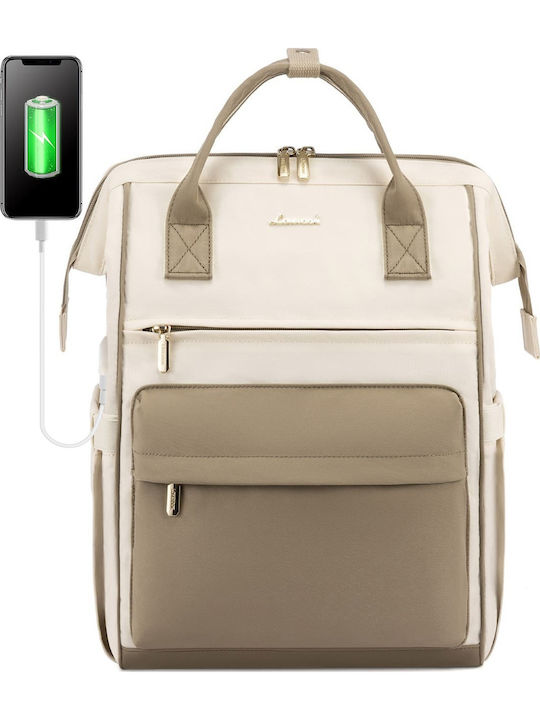 Lovevook Wasserdicht Tasche Rucksack für Laptop 15.6" beige/khaki MB2020