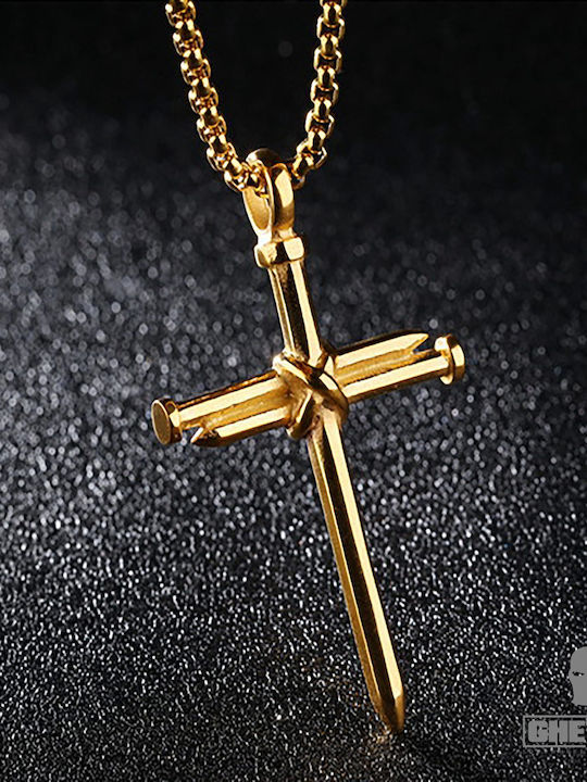 Ghetto Cross from Gold Plated Steel