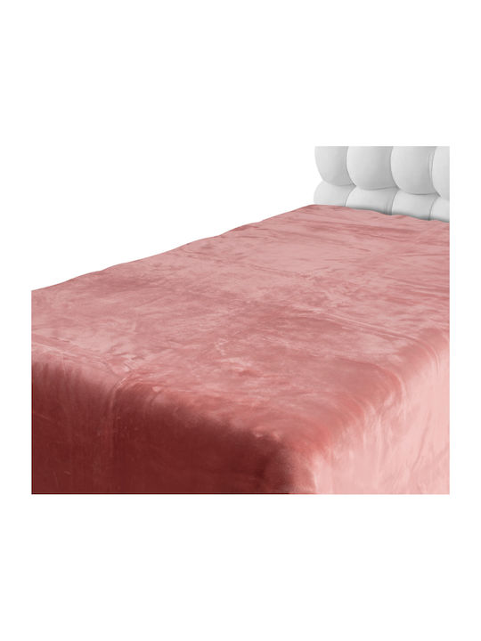 Silk Fashion Κουβέρτα Βελουτέ Μονή 160x220εκ. Σάπιο Μήλο