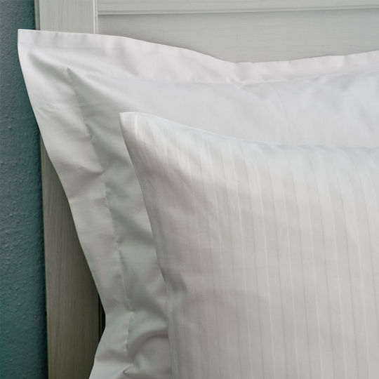 Charalambidis Textiles Satin Kissenbezug-Set White 52x72cm.