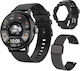 Dare FiT Aluminium Smartwatch mit Pulsmesser (Schwarz)