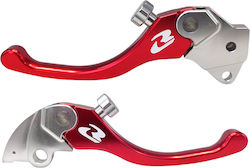 Racing Boy Set of Motorcycle Brake/Clutch Levers Adjustable Red 11860532