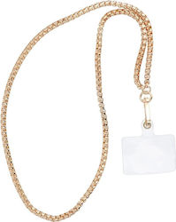 Chain #82 Phone Lanyard Phone Pendant Cord Length 80cm 40cm In Loop On Neck Gold Oem