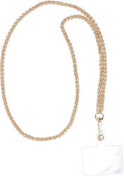 Chain #83 Phone Lanyard Phone Pendant Cord Length 80cm 40cm In Loop On Neck Gold Oem