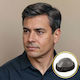 Premium Men's Toupee Natural Hair 1b10 Dark Chestnut 10% Grey Hairs