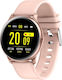 KrazyFit Aluminium Smartwatch με Παλμογράφο (Ροζ)