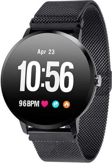 Sport FIT V11 Smartwatch mit Pulsmesser (Schwarz)