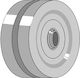 Metal Wheel 400x150x3mm Bearing Hub Φ62