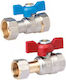 Chrome Valve Crazy Connector 3 4"x3 4" Red Female-Female Butterfly Handle 17060050006 100-003-511