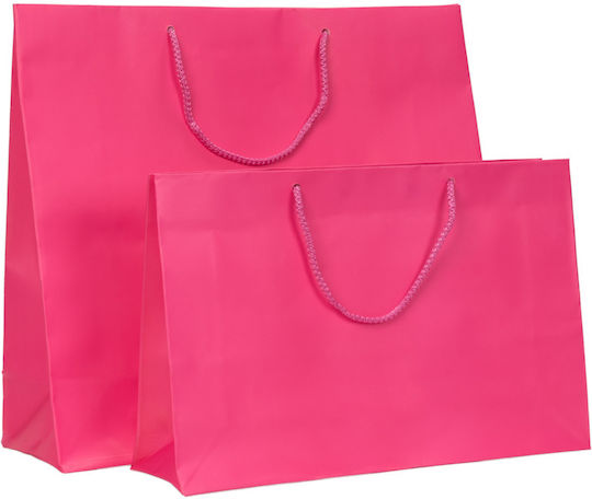 Paper Bag Matte Lamination Fuchsia Bag Rope Handle 37x10x25.5 150pcs