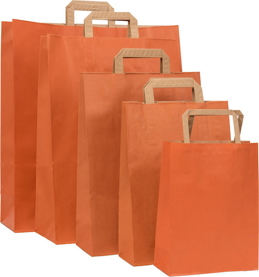 Papier Plastiktüte Orange Plakiert 22x10x29 500 Stück