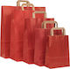 Paper Bag Red Flat 22x10x29 500pcs