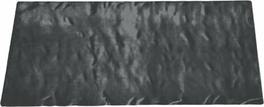 Rocky Cut Series Melamine Serving Board Hammered Finish 38x20 3cm Black C374942