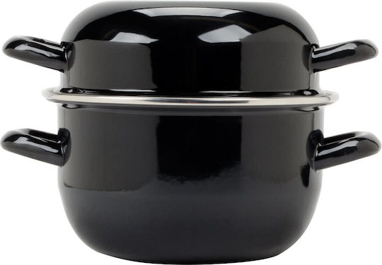 Σκευος Μυδιων Καπακι Μαυρο 24εκ X 14εκυ 5,2 Lt Carbon Steel Ilsa