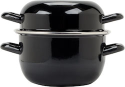 Σκευος Μυδιων Καπακι Μαυρο 18cm X 11εκ Υ 2.5lt Carbon Steel Ilsa Σκευος Μυδιων Καπακι Μαυρο 18cm X 11εκ Υ 2.5lt Carbon Steel Ilsa