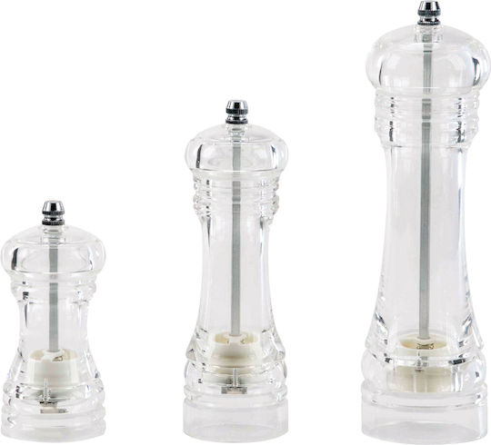 Acrylic Salt and Pepper Mill Ceramic Mechanism 20cm Ilsa Italy