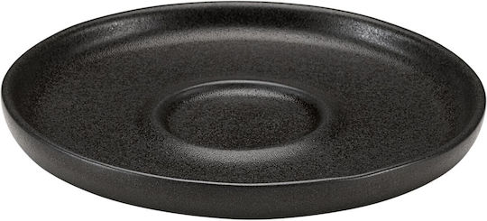 Playground Elements Πιατακι Φλυτζανι Espresso 11cm Μαυρο Κεραμικο