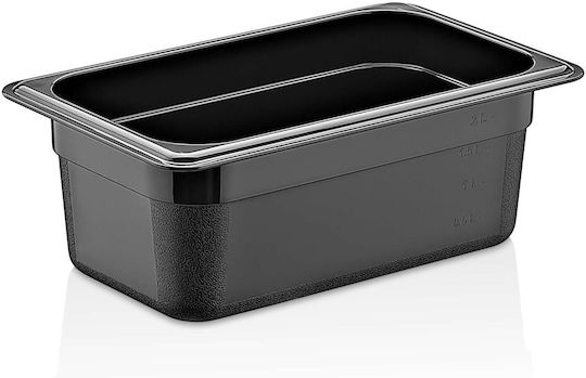 Δοχειο Gn Μαυρο 1/4 100mm Αποθηκευσης Τροφιμων P P Gastroplast Nsf