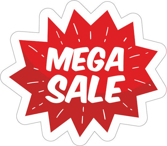 Αυτοκόλλητο Εκπτώσεων Mega Sale Κωδ 19667