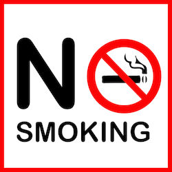 Водоустойчив Декоративен Стикер "no Smoking-1" 15x15см