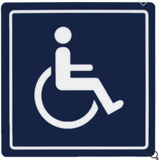 Etichetă Autocolantă Pentru Persoane Cu Dizabilități 15x15 Cm