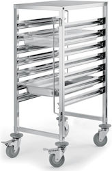 Cărucior De Transport Gn 7x Gn2/1 T=0.9mm Inoxidabil Ss201 59x67x100cm Cărucior De Transport Gn 7x Gn2/1 T=0.9mm Inoxidabil Ss201 59x67x100cm