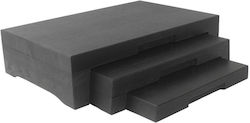 Ξύλινη Βάση Μπουφέ Riser 3 Επιπέδων 40x25x9.5cm Black Lacquer Select Concept Bq214b