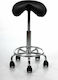 Pony Stool Black Footrest Wheeled Massage Anatomical Position Bed Physiotherapy Reflexology Dentists Shock Absorber