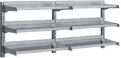 Ράφια Τοίχου Inox Τριπλά 140x40x67cm 6*r|3*rk|12*rb Ράφια Τοίχου Inox Τριπλά 140x40x67cm 6*r|3*rk|12*rb