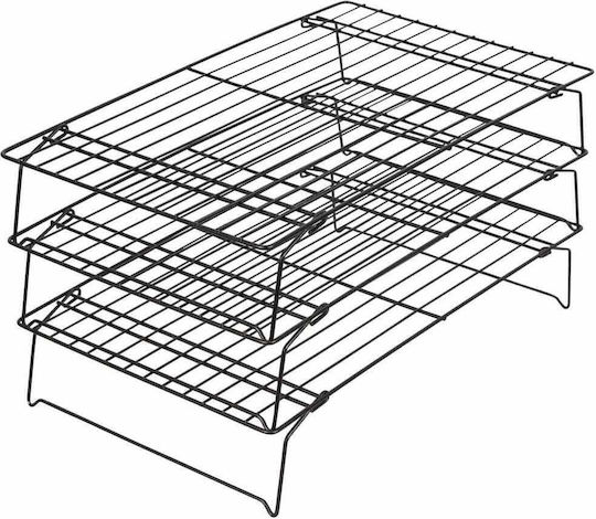 Stapelbare Antihaft-Kühlgitter 40x25 cm Set 3 Stück