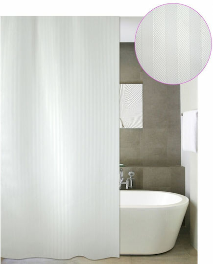 Hotel Shower Curtain Luxor White 180x180