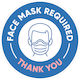 Αυτοκόλλητο Face Mask Required Κωδ 21002