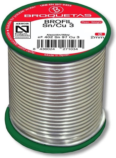 Κόλληση Χαλκού Χωρίς Μόλυβδο Brofil Sn/cu3 450gr Broquetas