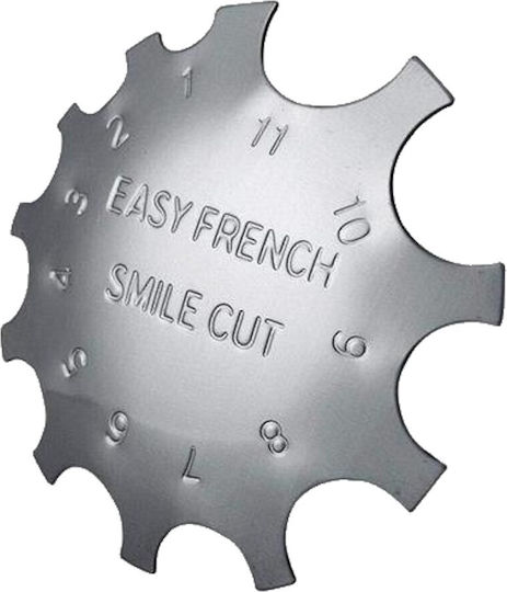 Μεταλλικό Silver Καλούπι Γαλλικό Nail Art Easy French #a