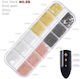 Nageldesign Dekorative Nail Art Kaviar Stahl Graphit Rosa Gold Silber Gold Nr8