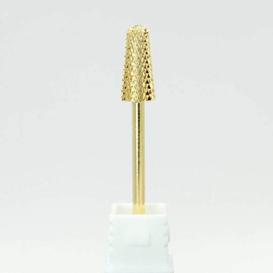 Carbide Cone Safety Nail Drill Bit Gold Fine 5.2x10.3mm