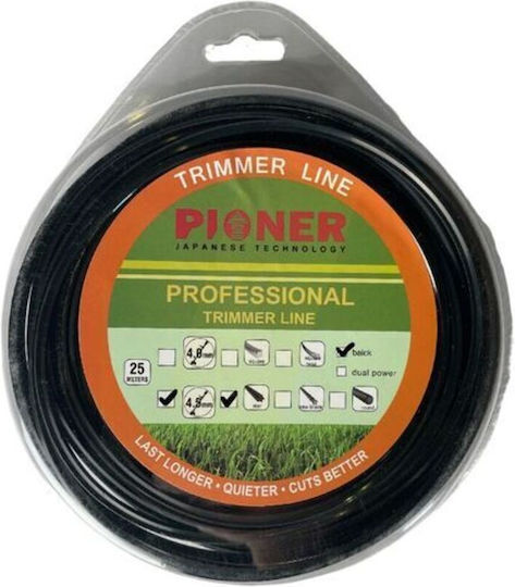 Pioner Trimmer Line 4.5mm Star Black 25m