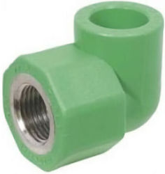 Interplast Γωνία Πράσινη Φ25χ1/2 Θηλυκή 007-003-441