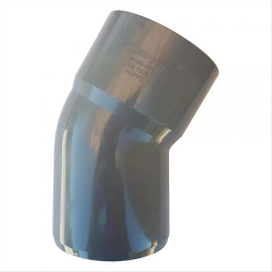 PVC Gray 45º Open 100mm 6atm Reinforced Drainage Pipe Elbow Fitting