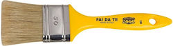 Pânzel 80" Mâner Din Plastic Galben Păr Alb Made In Italy