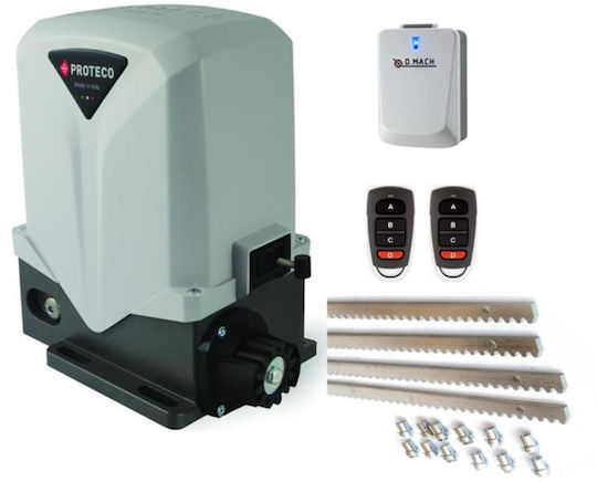 Sliding Garage Door Motor Mechanism 500kg 250w Mover 5 Proteco Italy Set Motor Plate 4m Rack 2 Controls