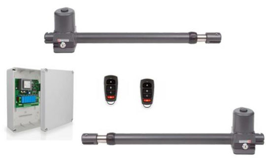 Set Μηχανισμός Γκαραζόπορτες Δίφυλλες 250kg/3 5m Proteco Leader 5 2 Μοτέρ + Πλακέτα + 2 Κοντρόλ