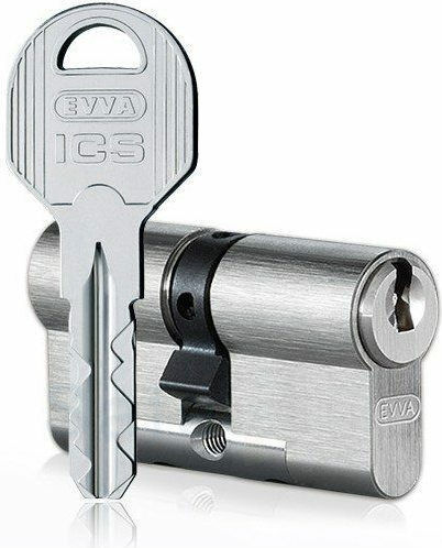 Evva Ics Κύλινδρος Υπερασφαλείας Κάρτα Nickel-85mm 35x50