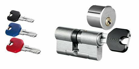Evva Ics Taf Κύλινδρος Ασφαλείας Κλειδί Υπηρεσίας-80mm 30x50 Nickel