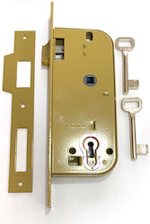 Yale 575 Mesoportas Lock Square Plate 45x75 Matte Bronze