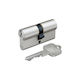 Basi Sicherheitszylinder Einfach 90mm 40-50 V50 – Mattes Silber Nickel Matt 1623-cy