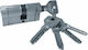 High Security Cylinder Break Secure Asix-ra 5 Keys Cisa Nickel 80mm 30-50 #oe300-17ra-12