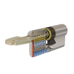 Κύλινδρος Διπλής Λειτουργίας Τ60d Tesa Assa Abloy Νίκελ 75mm 30x45n Νίκελ75mm 30x45n