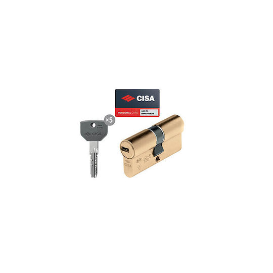 Cisa Asix P8 70mm 30-40 High Security Cylinder Gold 5 Keys 1.0q311.12.0.0000.c5